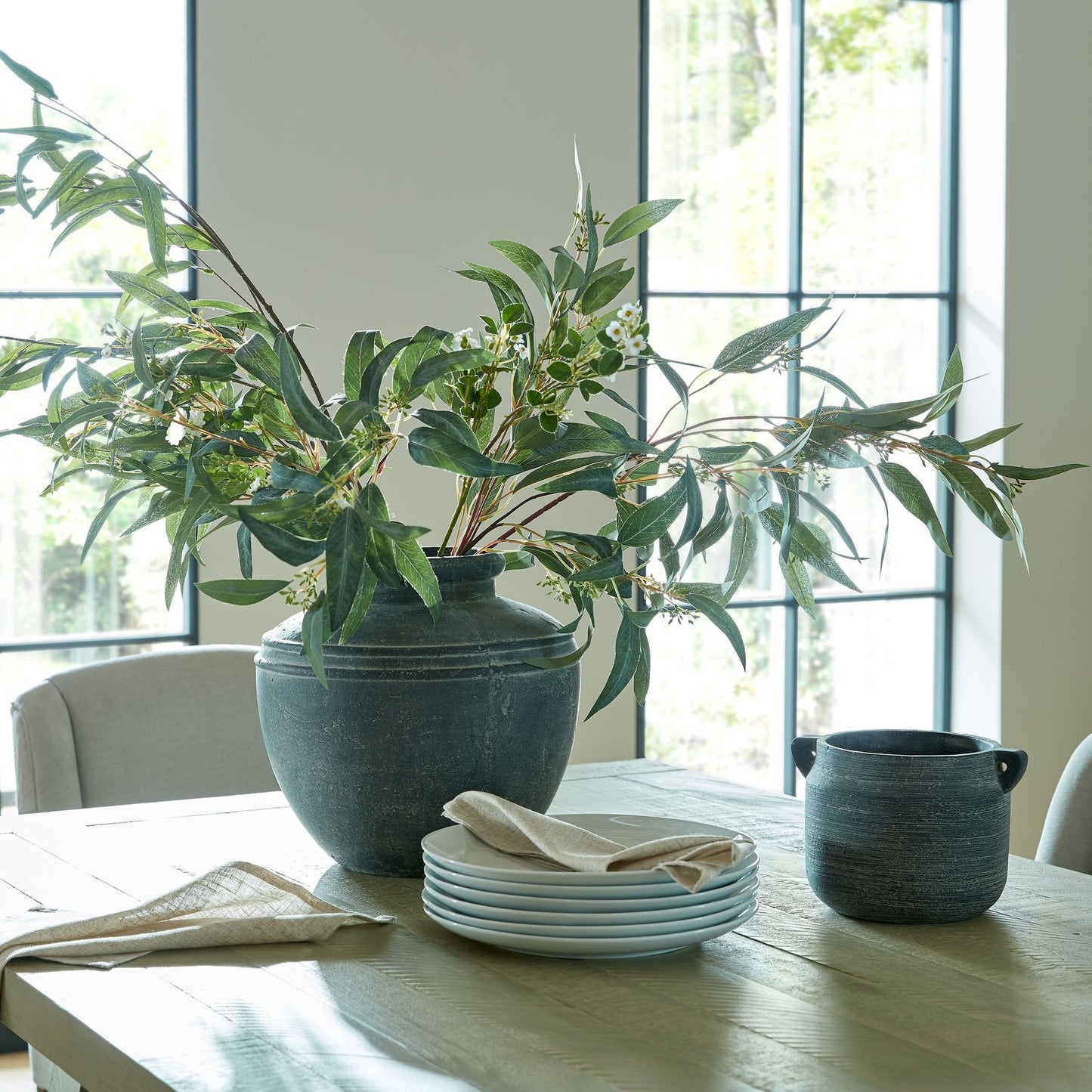 Amalfi Grey Hydria Pot for Timeless Mediterranean Elegance - Darlington's Décor