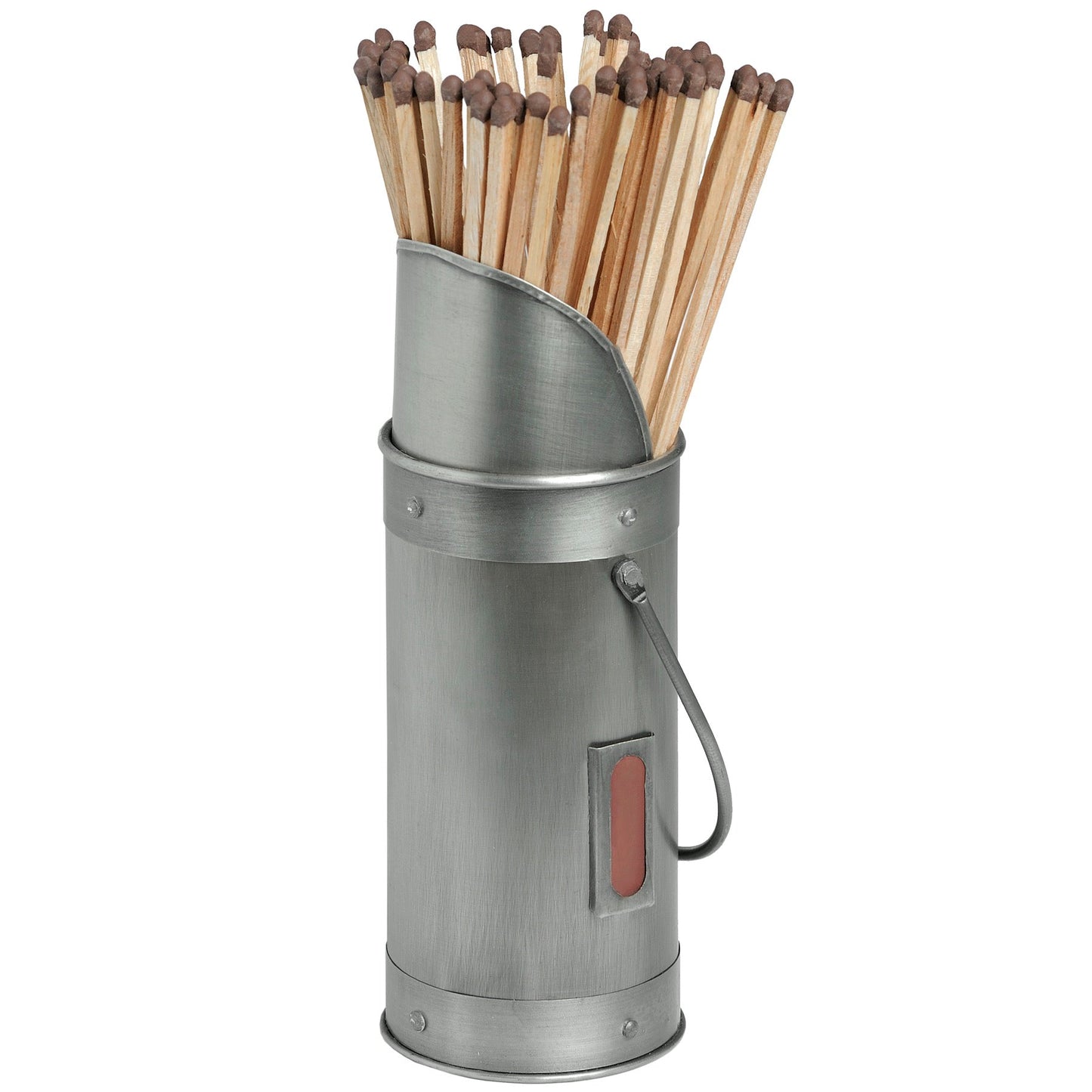 Antique Pewter Match Holder With 60 Matches Elegance - Darlington's Décor