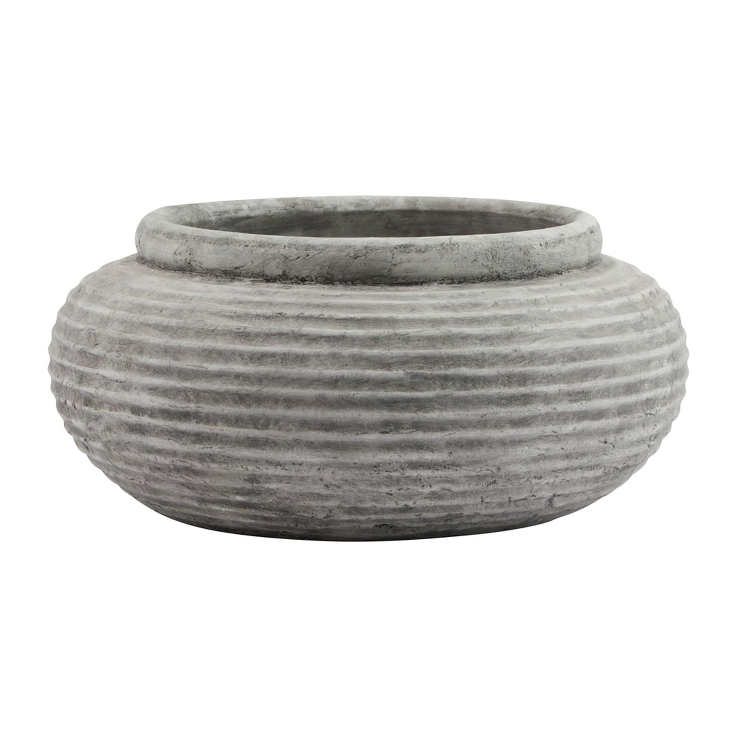 Athena Round Ribbed Planter for Stylish Botanicals - Darlington's Décor