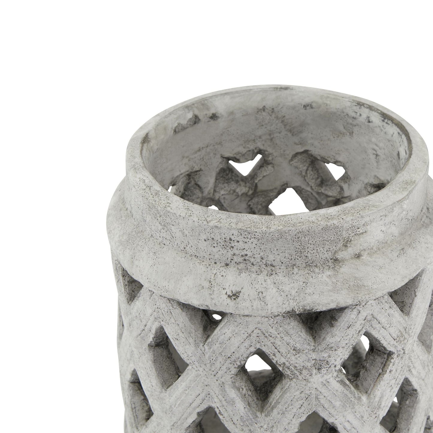 Athena Stone Large Lattice Lantern for Enchanting Ambiance - Darlington's Décor