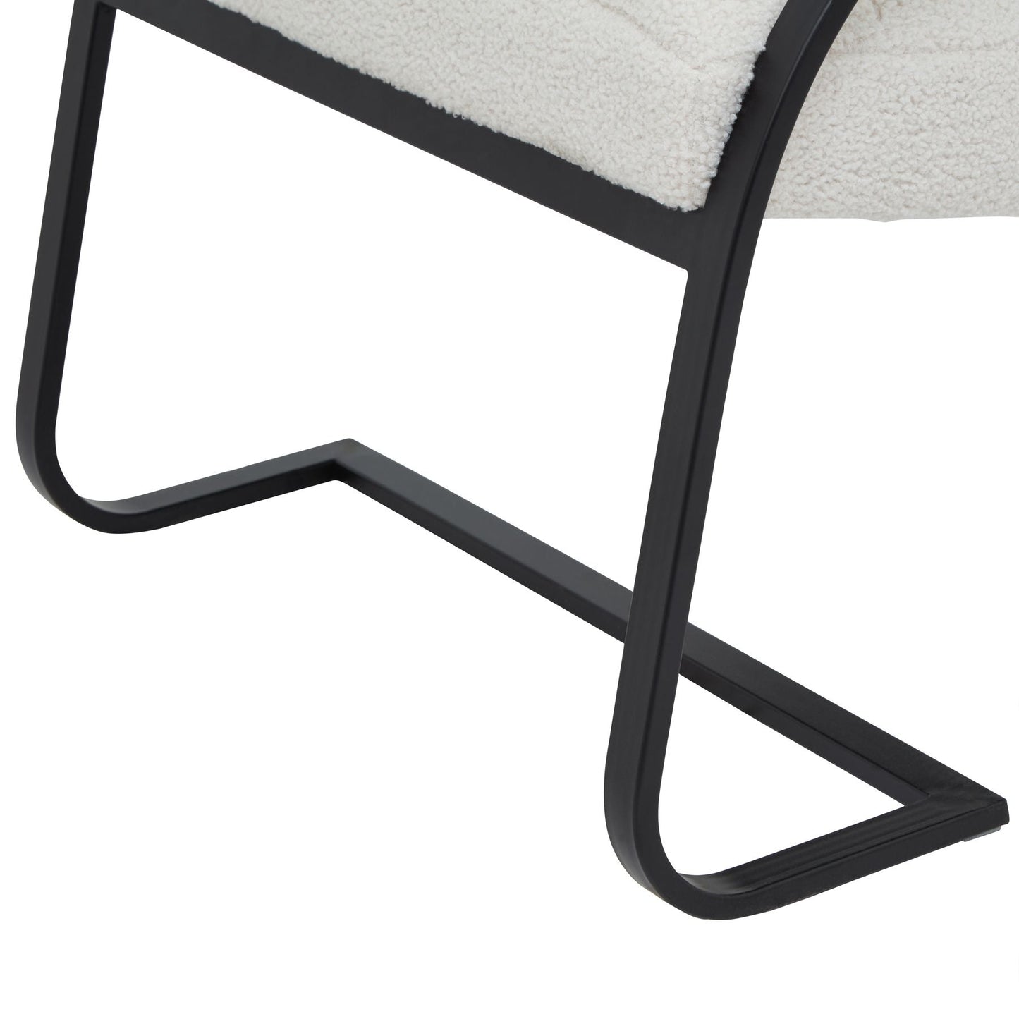 Luxurious Boucle Ribbed Ark Chair with Ergonomic Design - Darlington's Décor