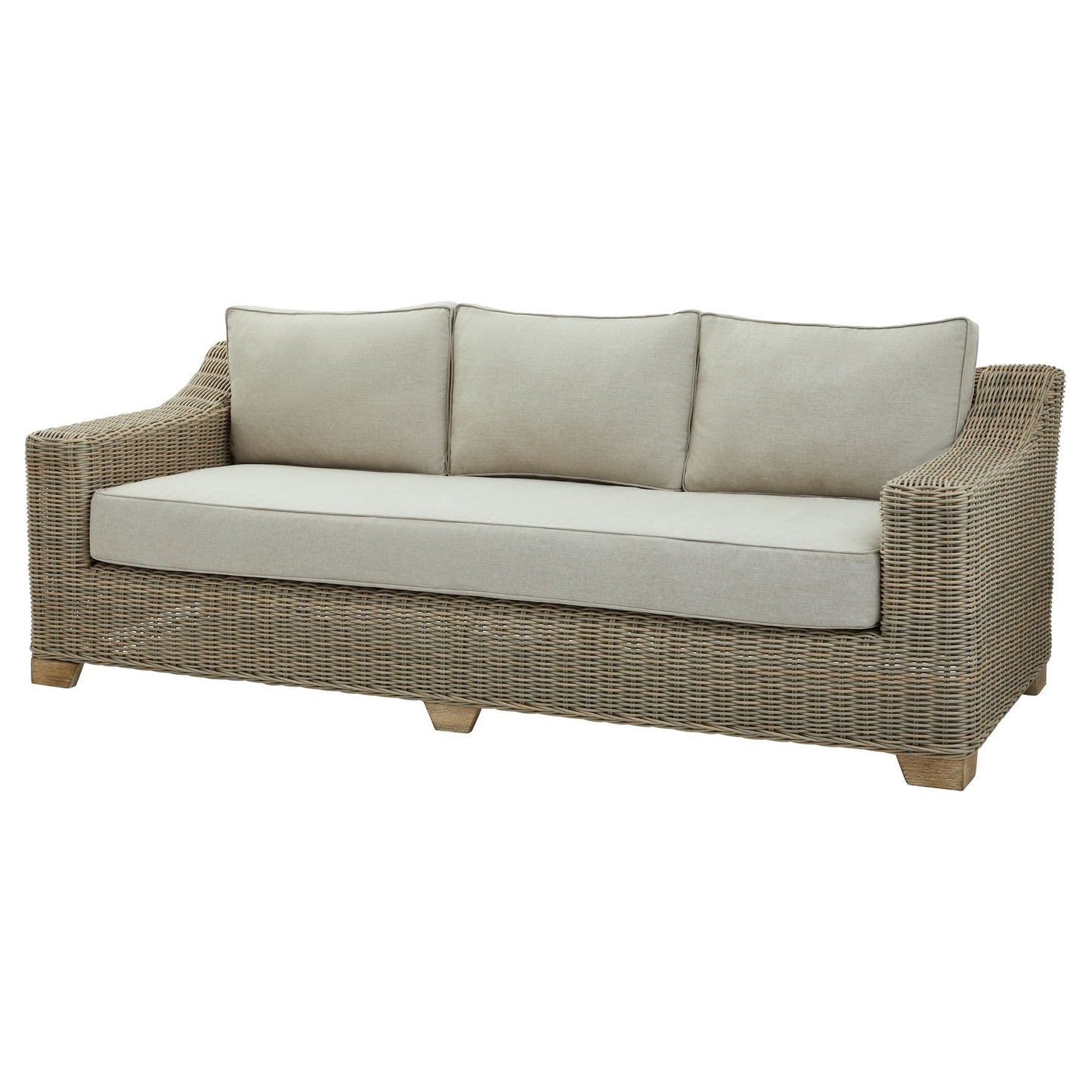 Elegant Outdoor Three Seater Sofa - Weatherproof Comfort - Darlington's Décor