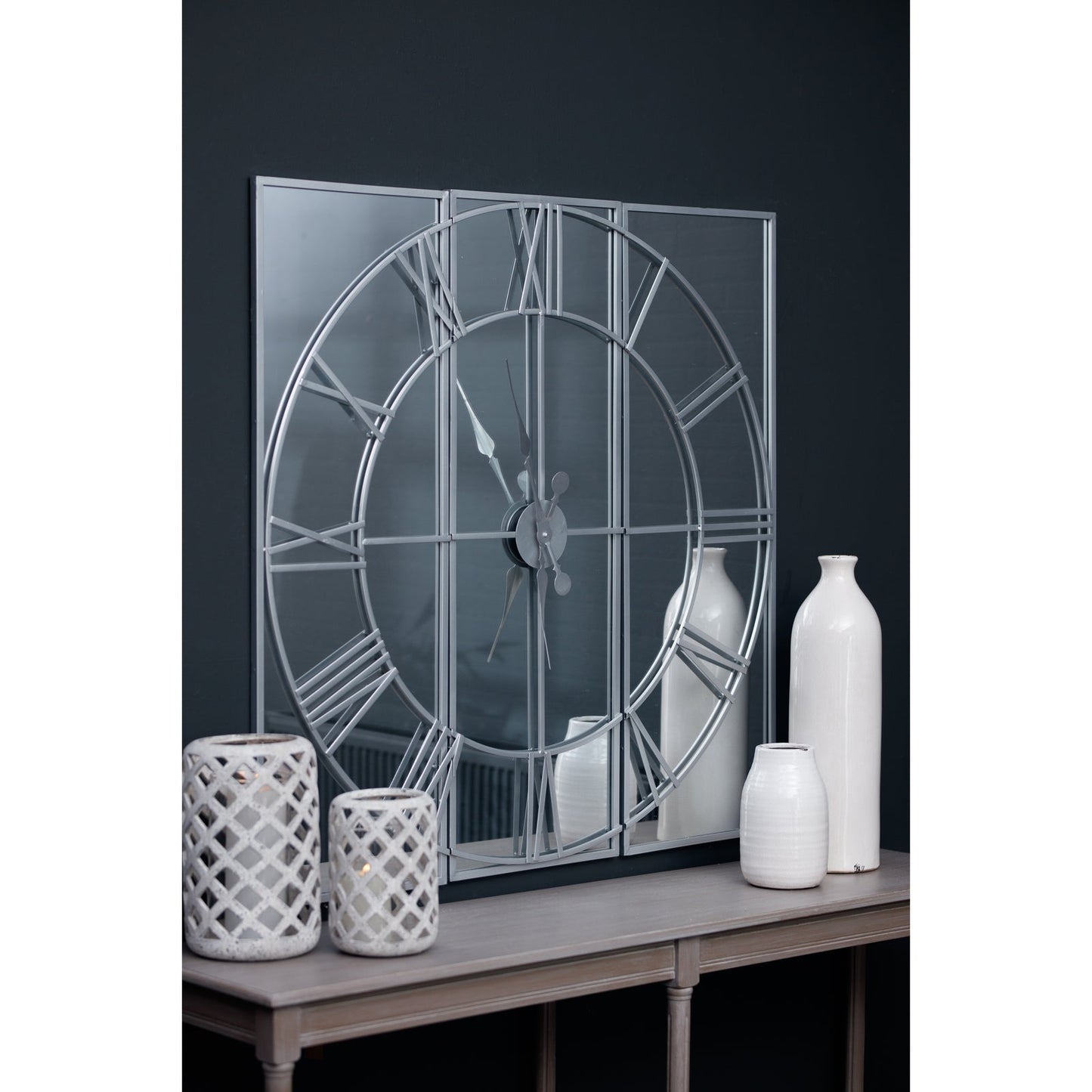 Celina Mirrored Wall Clock for Chic Home Décor - Darlington's Décor