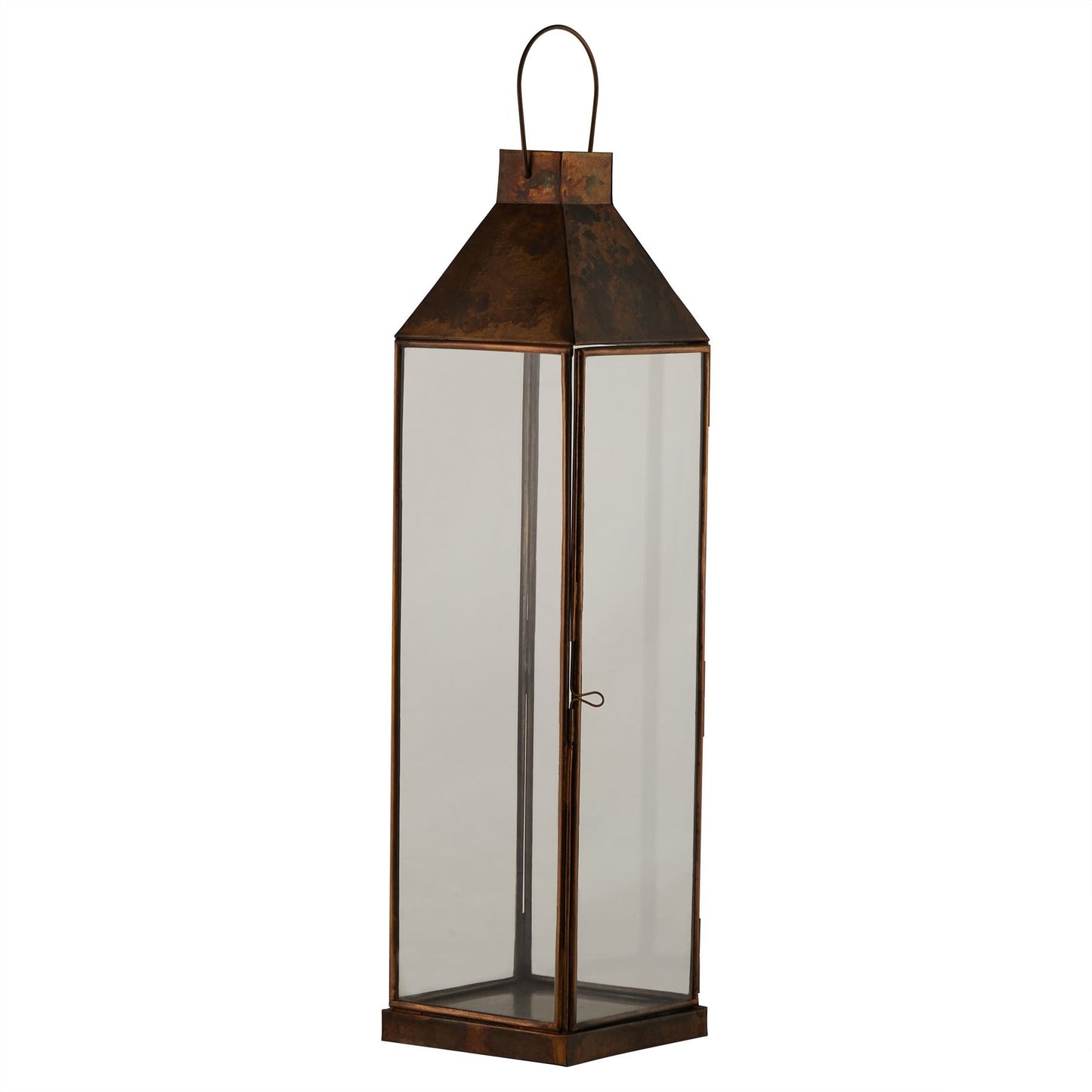 Charming Burnished Brass Large Lantern for Elegant Ambiance - Darlington's Décor