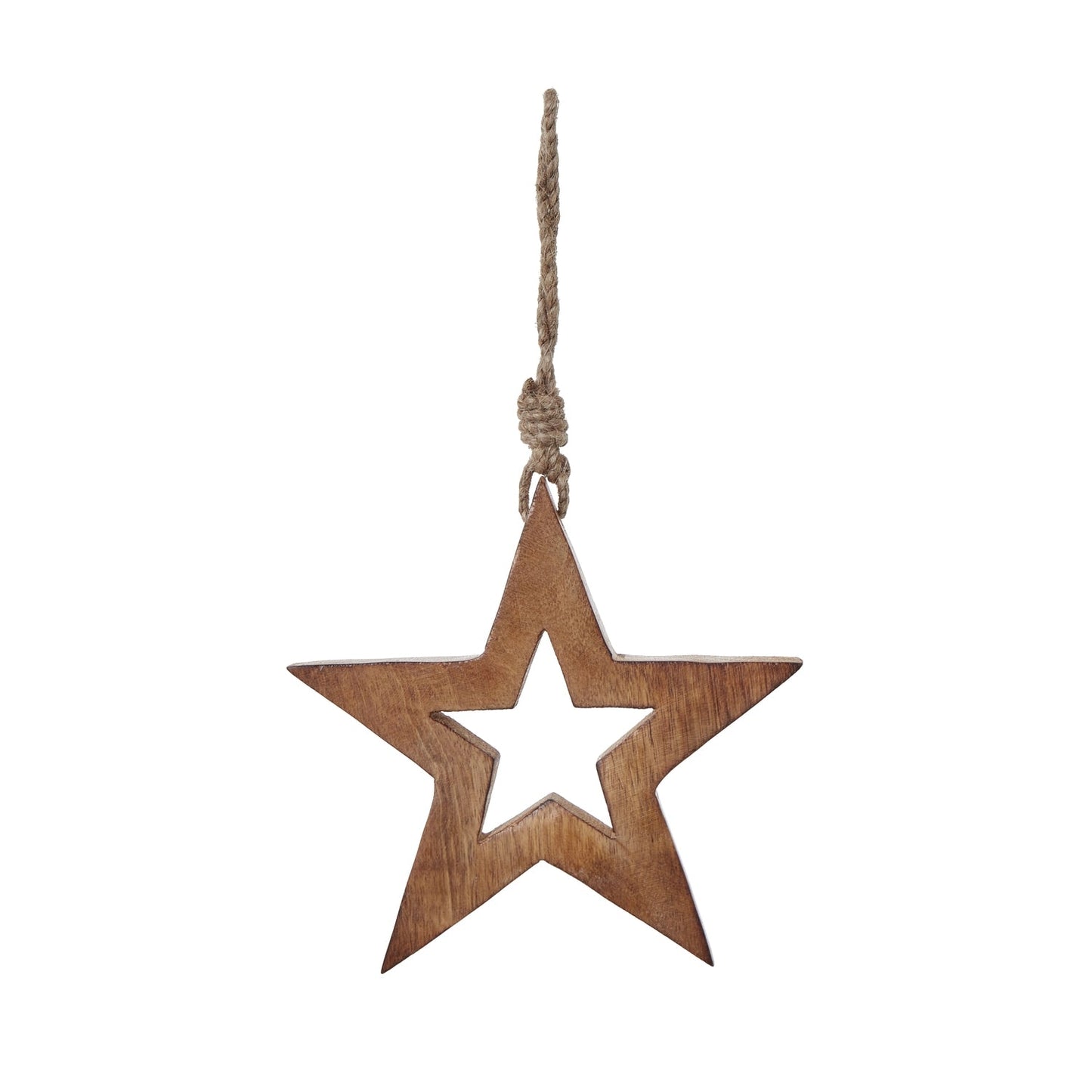 Charming White Wash Collection Wooden Hanging Star Decoration - Darlington's Décor