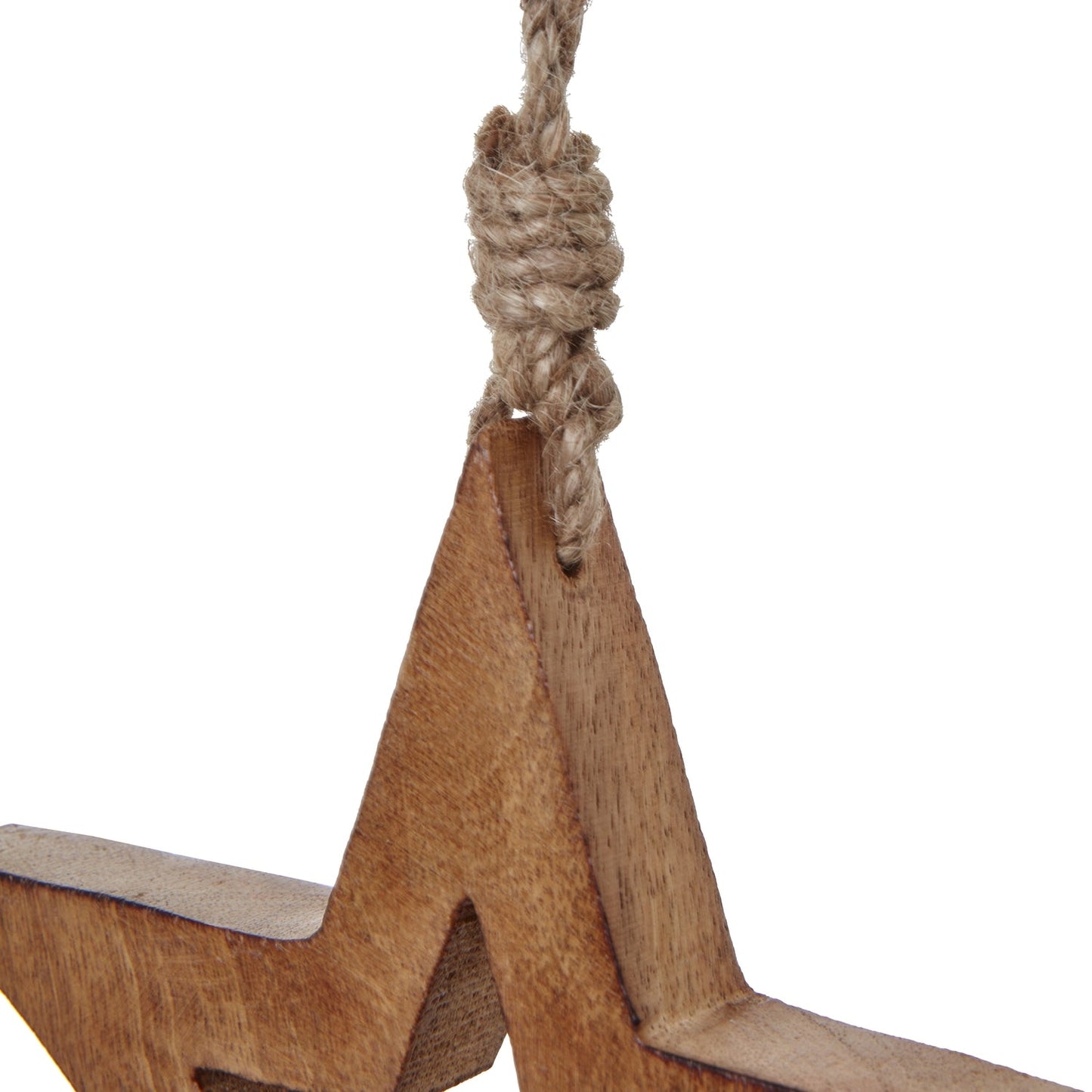 Charming White Wash Collection Wooden Hanging Star Decoration - Darlington's Décor