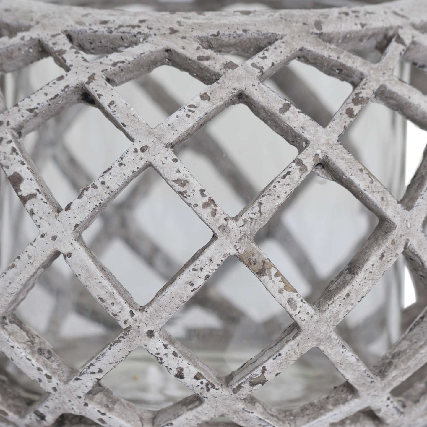 Chic Round Ceramic Lattice Hurricane Lantern for Stylish Lighting - Darlington's Décor