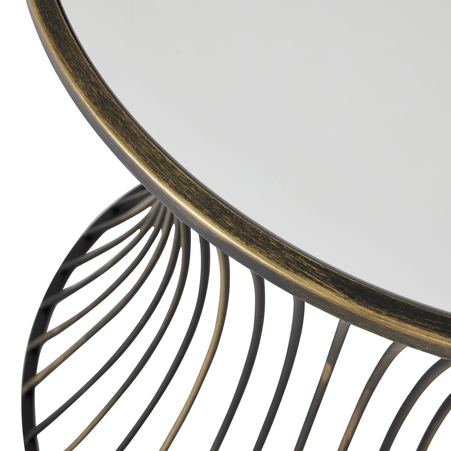 Elegant Concaved Mirrored Side Table for Stunning Decor - Darlington's Décor