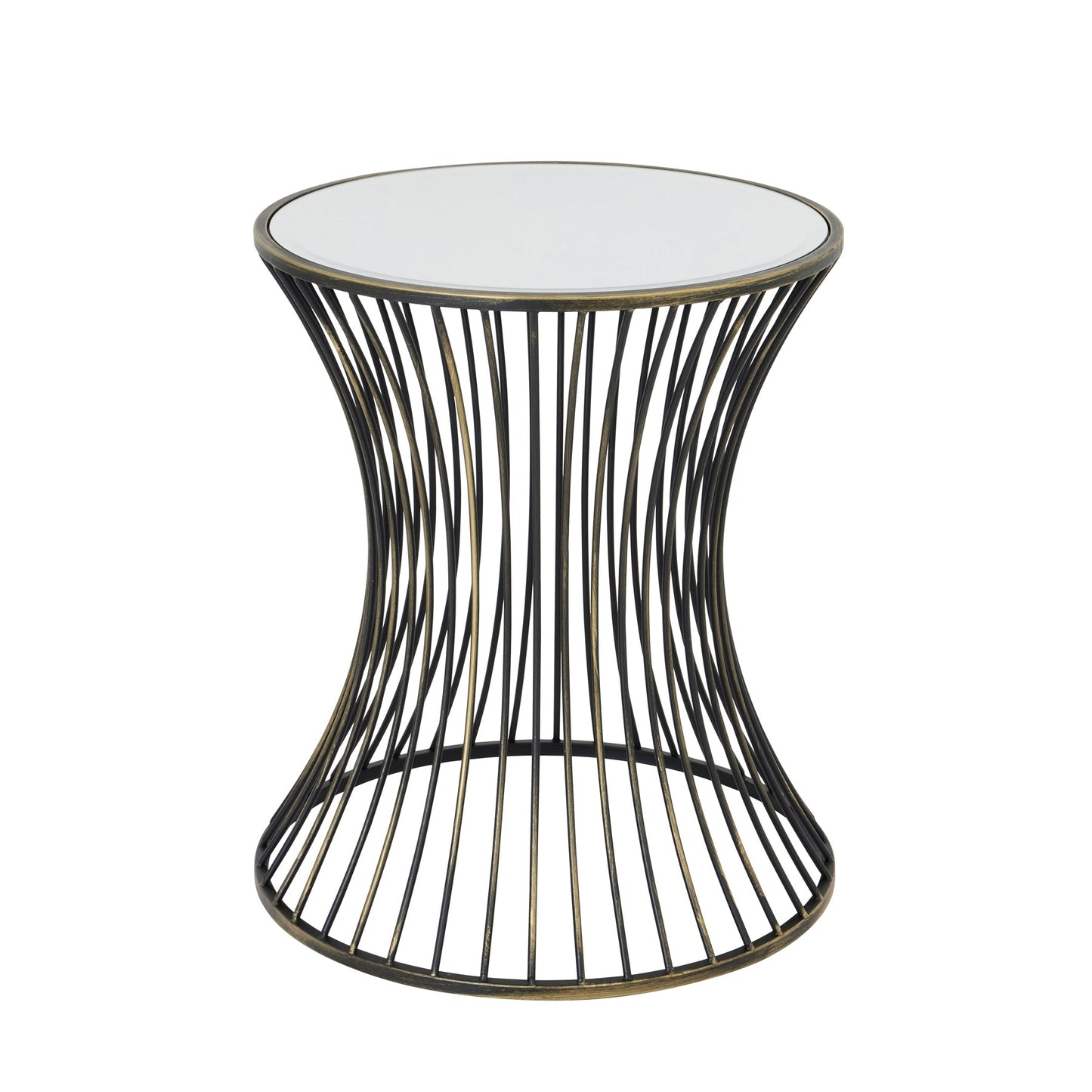 Elegant Concaved Mirrored Side Table for Stunning Decor - Darlington's Décor
