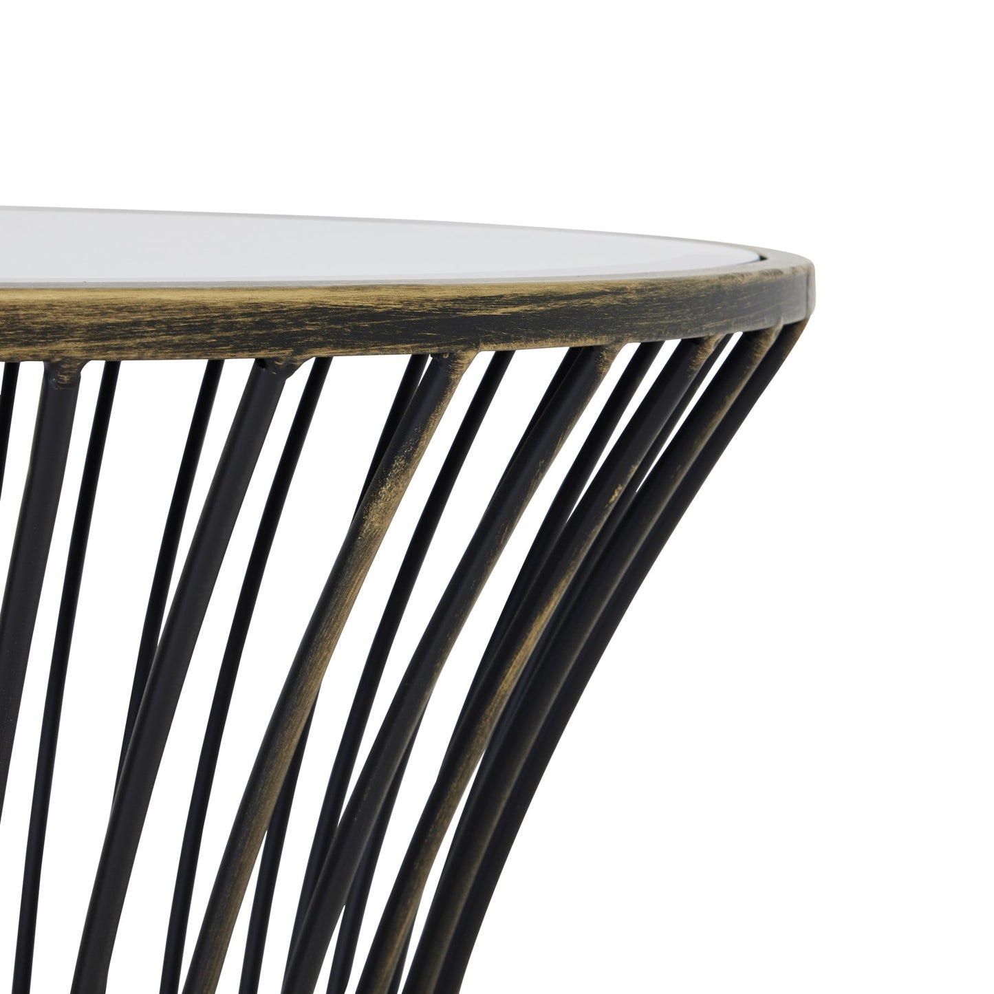 Elegant Concaved Mirrored Side Table for Stunning Decor - Darlington's Décor