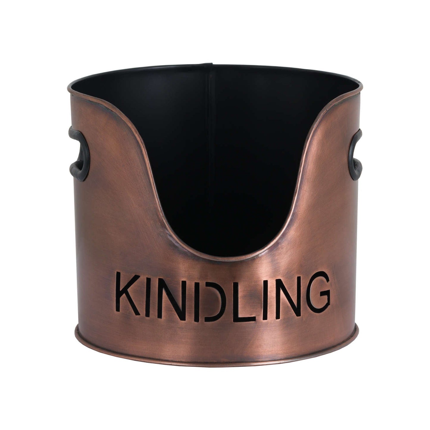 Copper Finish Logs And Kindling Buckets With Matchstick Holder - Darlington's Décor
