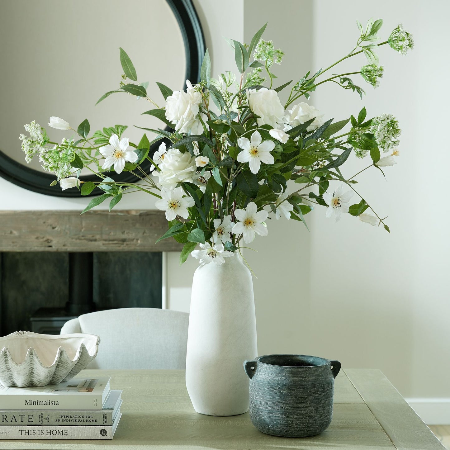 Darcy Ople Large Tall Vase with Organic Texture - Darlington's Décor