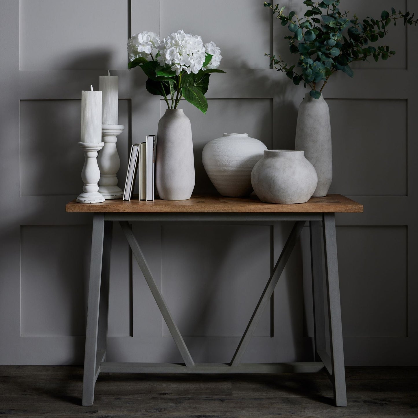 Darcy Ople Large Tall Vase with Organic Texture - Darlington's Décor