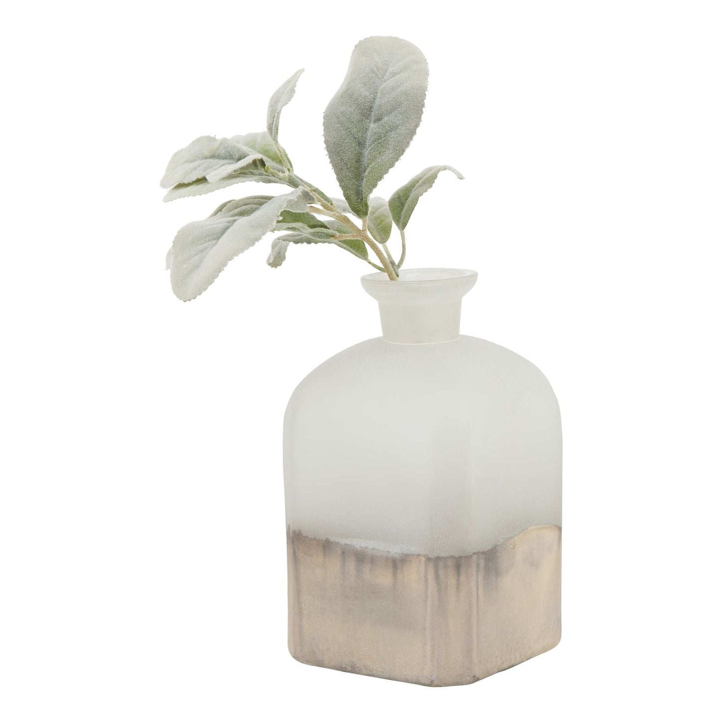 Elegant Burnished Dipped and Aged Brass Large Candle Holder Vase - Darlington's Décor