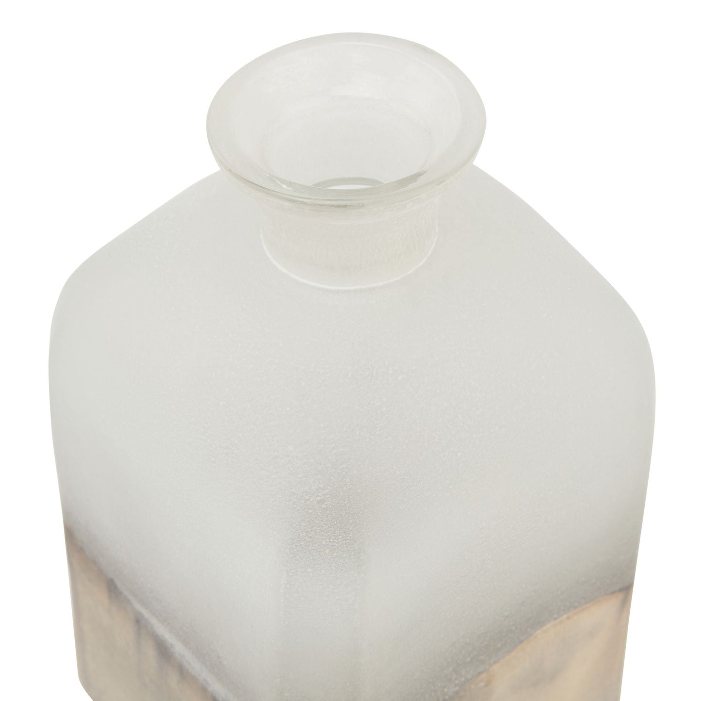 Elegant Burnished Dipped and Aged Brass Large Candle Holder Vase - Darlington's Décor