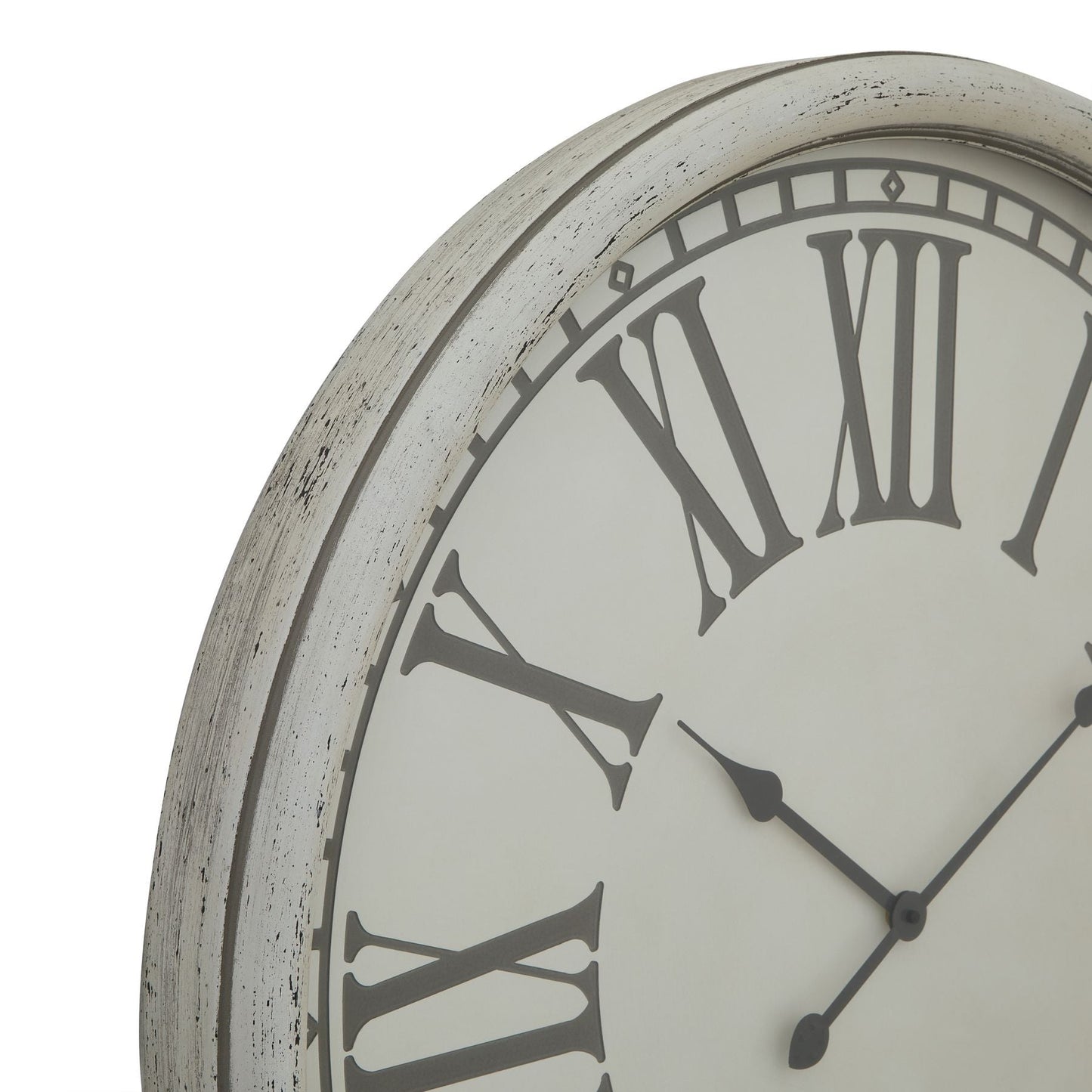 Elegant Embossed Wall Clock With Glass Accent - Darlington's Décor