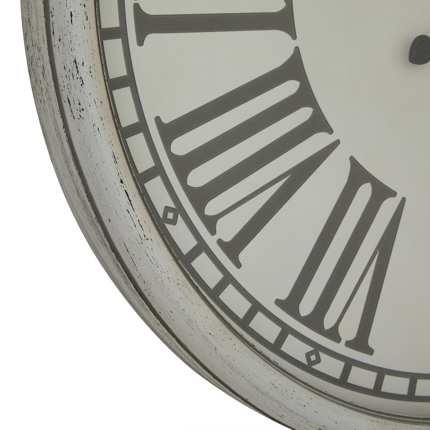 Elegant Embossed Wall Clock With Glass Accent - Darlington's Décor
