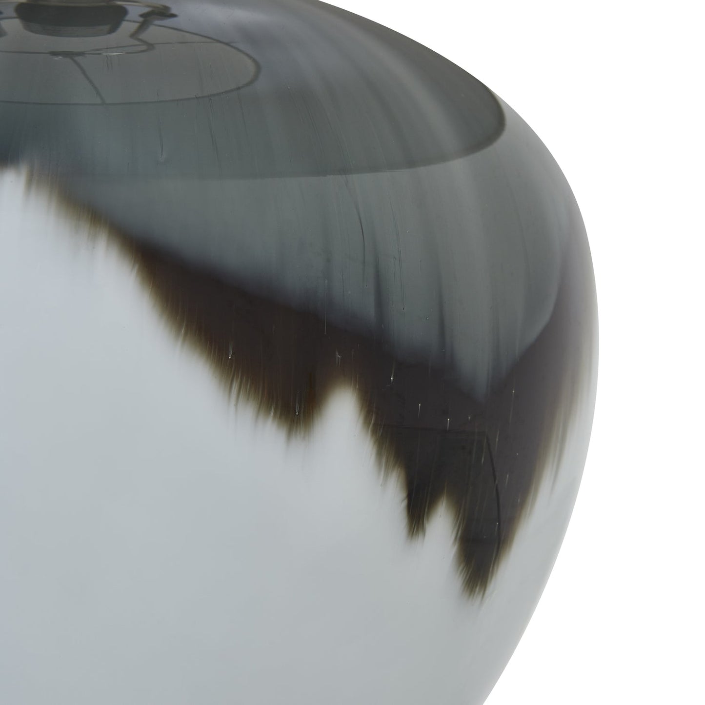 Elegant Grey Glass Table Lamp With Linen Shade - Darlington's Décor