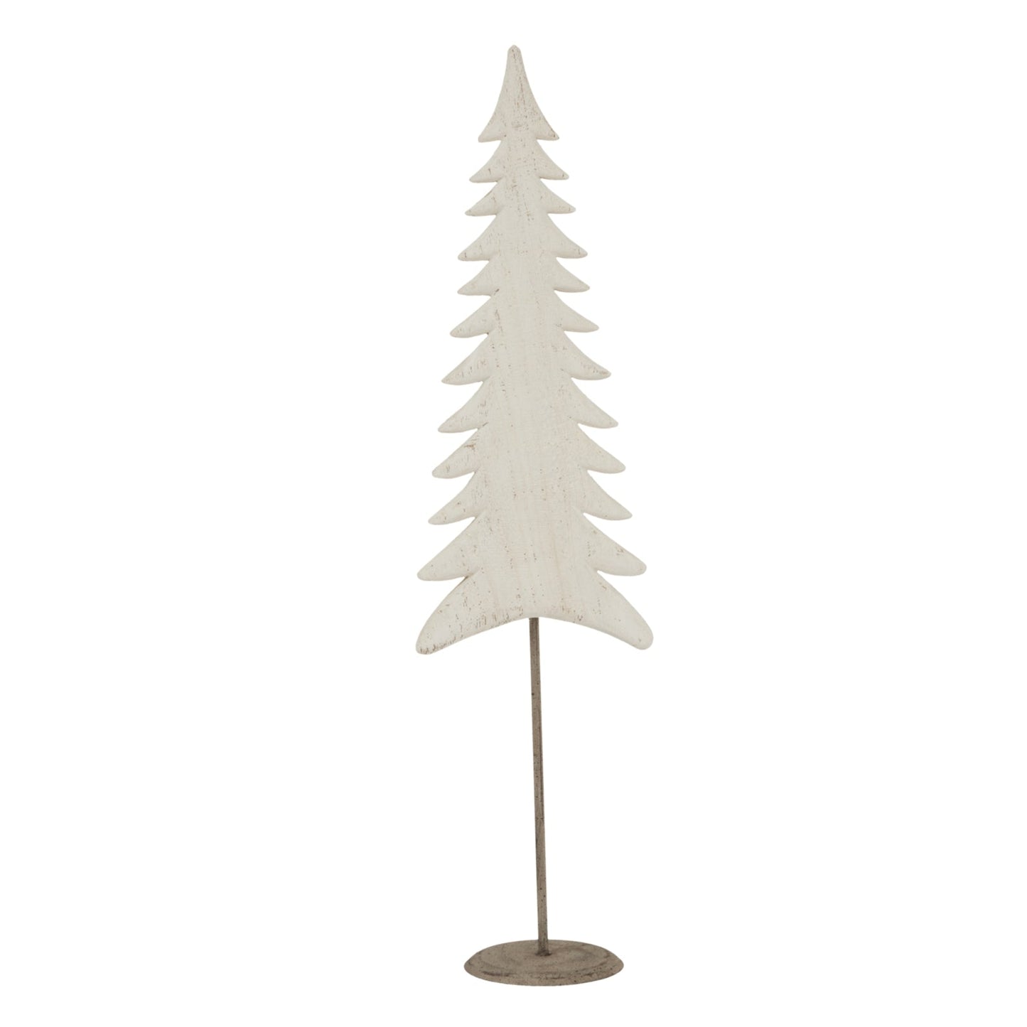 Elegant Large Whitewashed Tall Tree On Stand - Darlington's Décor