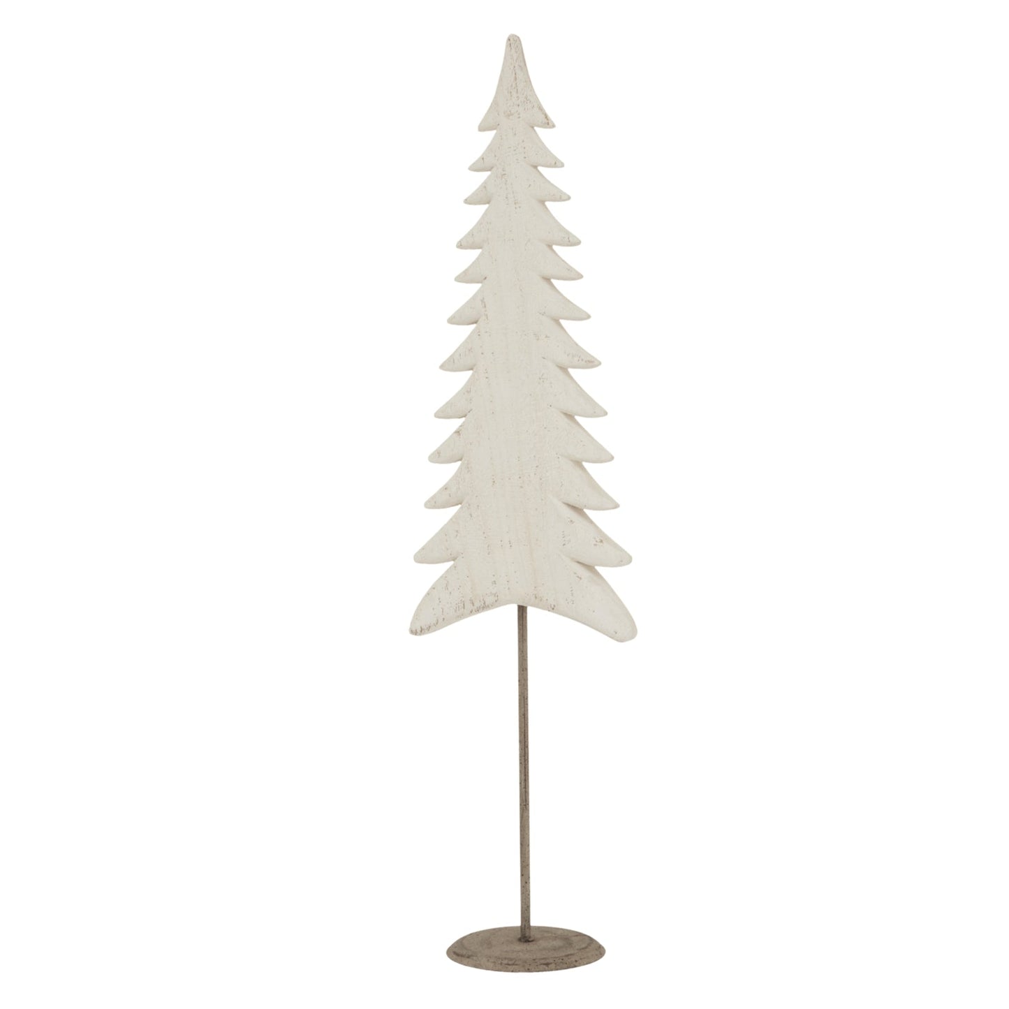 Elegant Large Whitewashed Tall Tree On Stand - Darlington's Décor