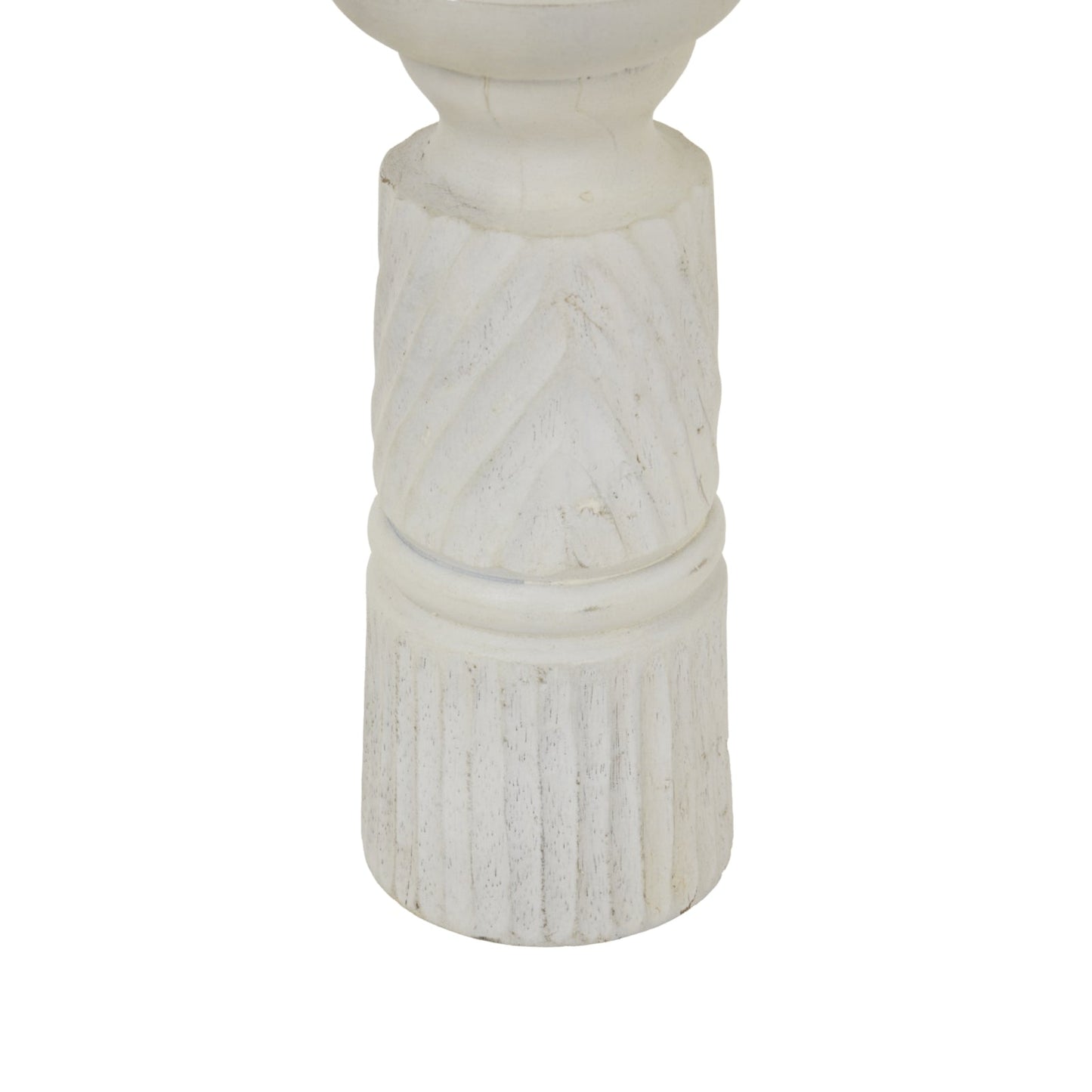 Elegant Medium White Carved Candle Holder for Any Space - Darlington's Décor