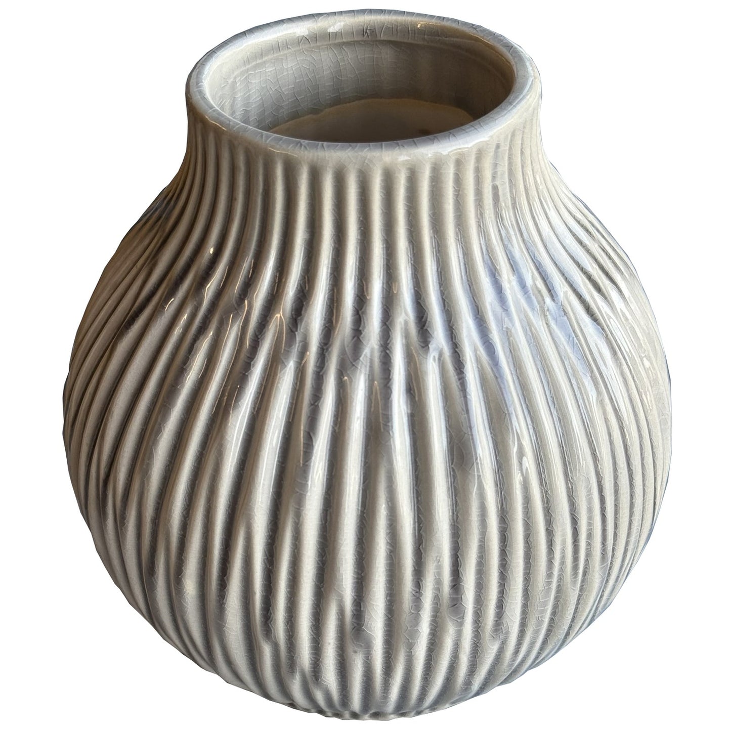 Elegant Pallida Collection Medium Bulbous Fleck Vase - Darlington's Décor