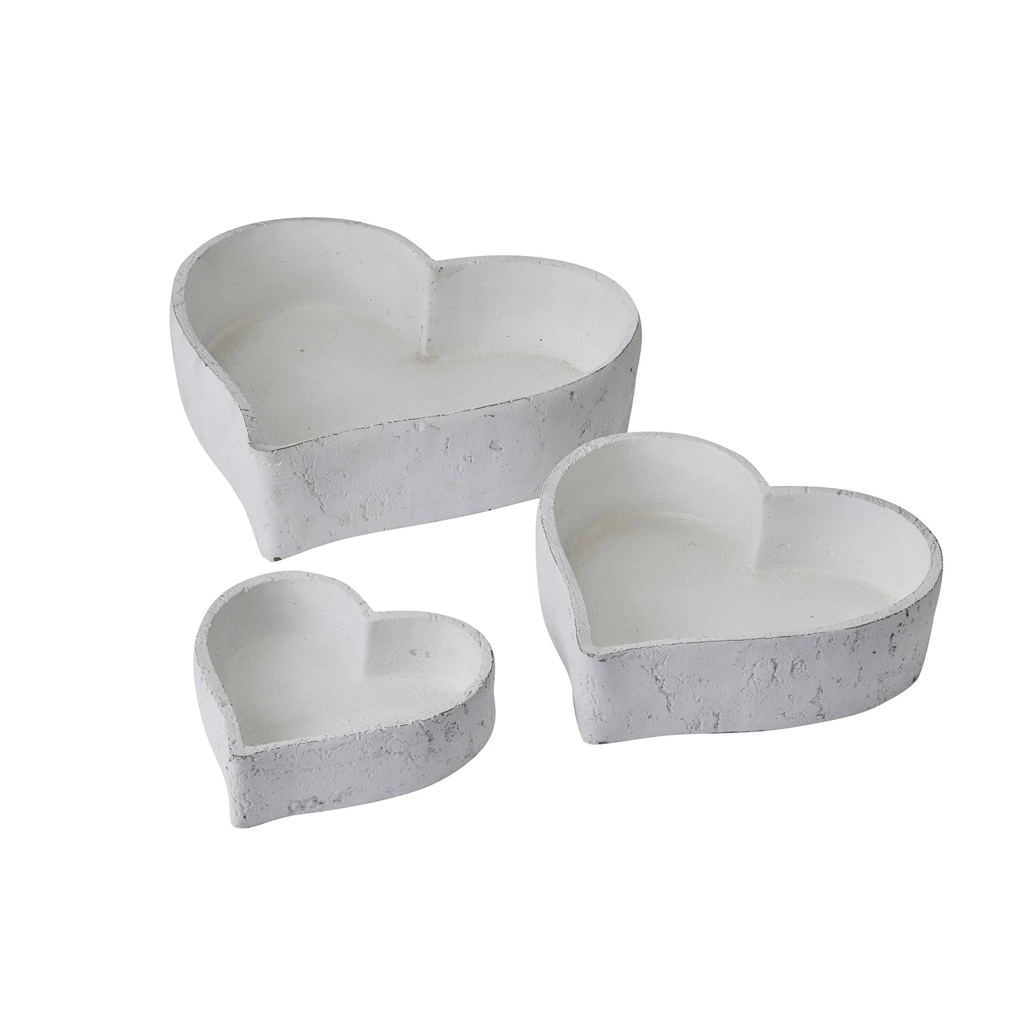 Elegant Set Of Three Large Matt White Ceramic Dishes - Darlington's Décor