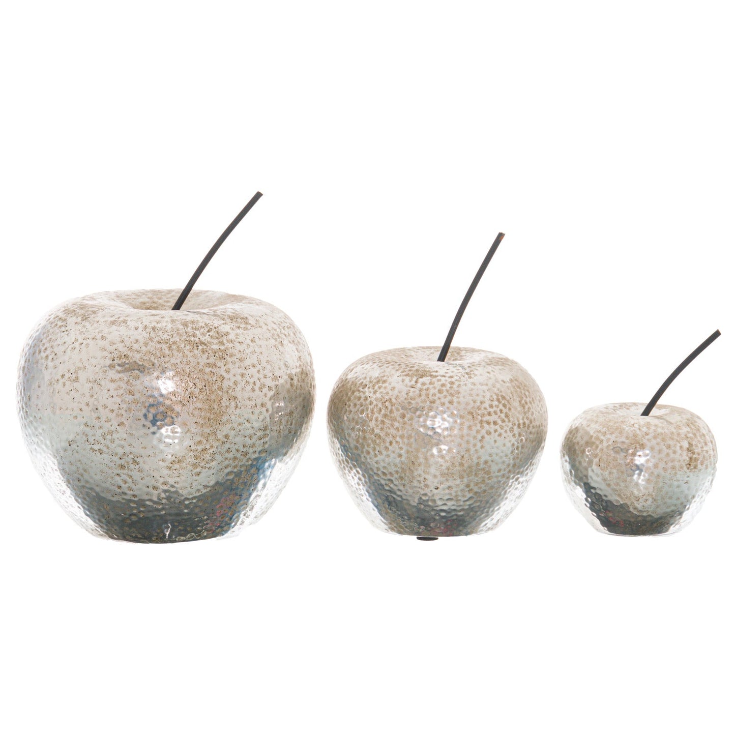 Elegant Silver Apple Ornament for Stylish Home Décor - Darlington's Décor