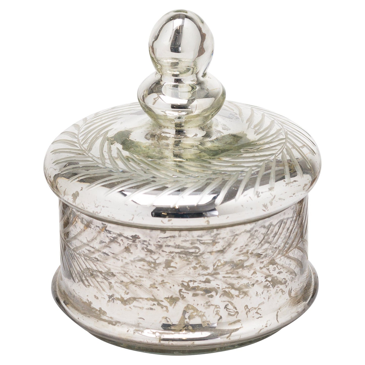 Elegant Silver Foil Effect Small Trinket Jar for Display - Darlington's Décor