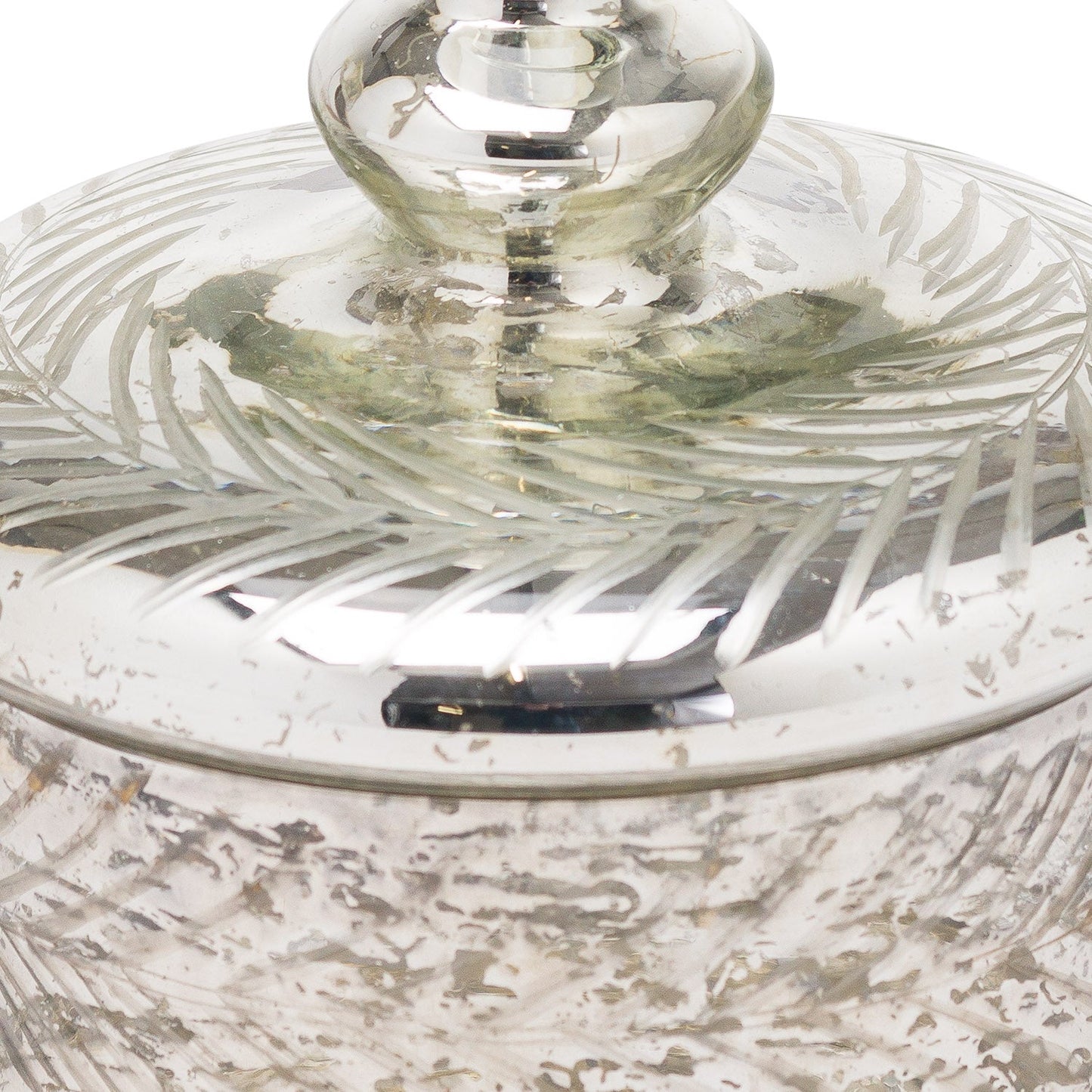 Elegant Silver Foil Effect Small Trinket Jar for Display - Darlington's Décor