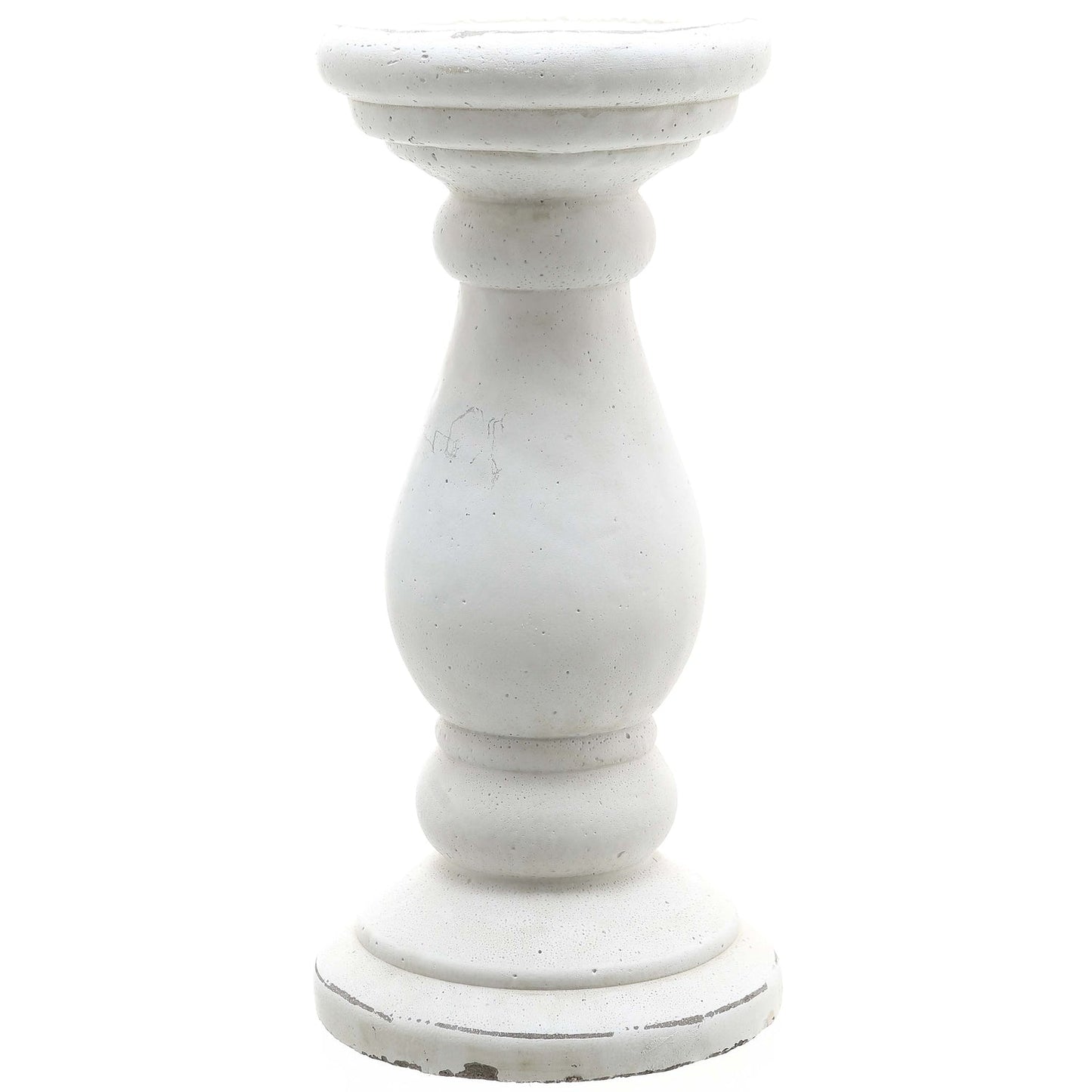Elegant Small Matt White Ceramic Candle Holder - Darlington's Décor