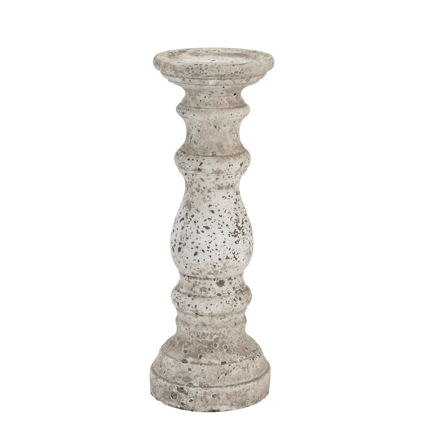 Elegant Stone Ceramic Column Candle Holder for Décor - Darlington's Décor