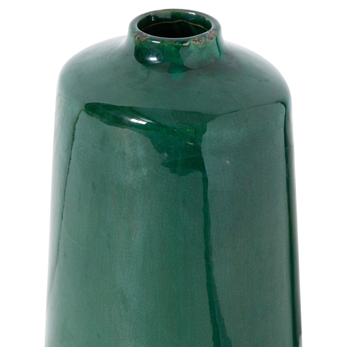 Garda Emerald Glazed Liv Vase for Elegant Spaces - Darlington's Décor