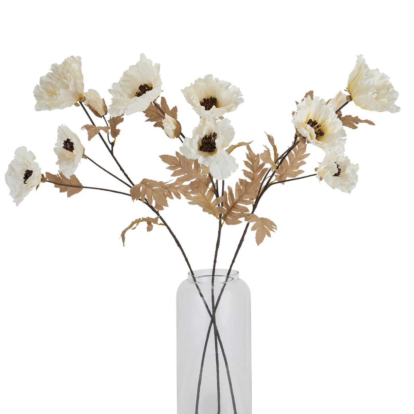 Large White Poppy Stem for Elegant Seasonal Decor - Darlington's Décor