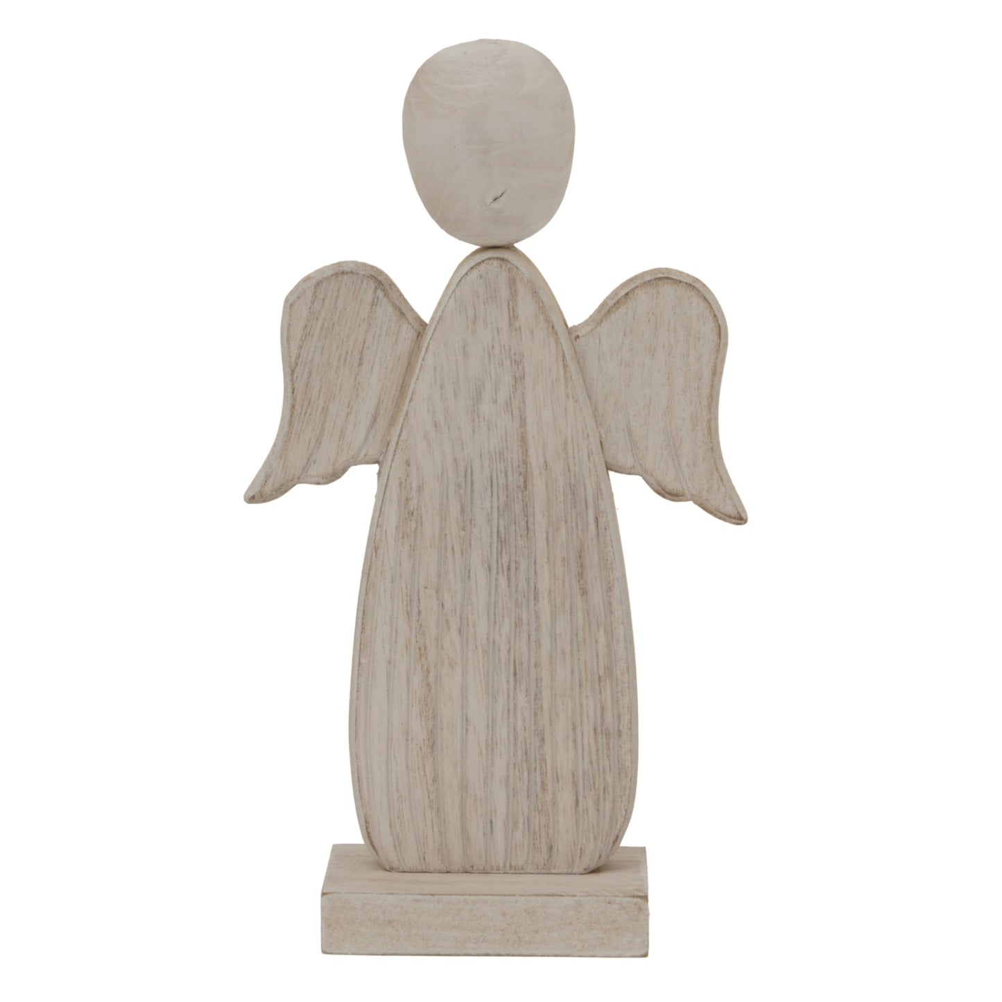 Large Whitewashed Rustic Angel for Serene Home Decor - Darlington's Décor