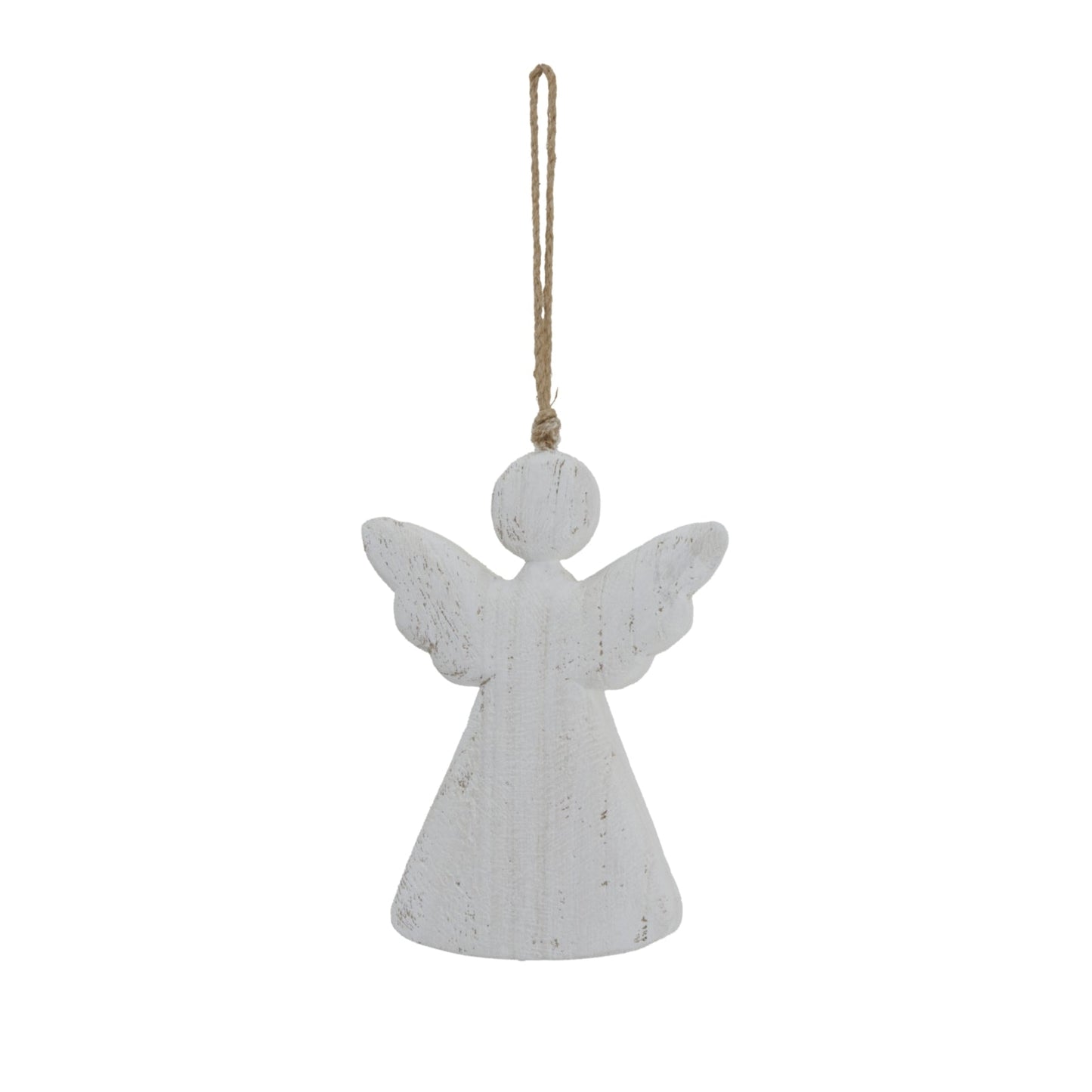 Large Whitewashed Rustic Hanging Angel for Home Decor - Darlington's Décor