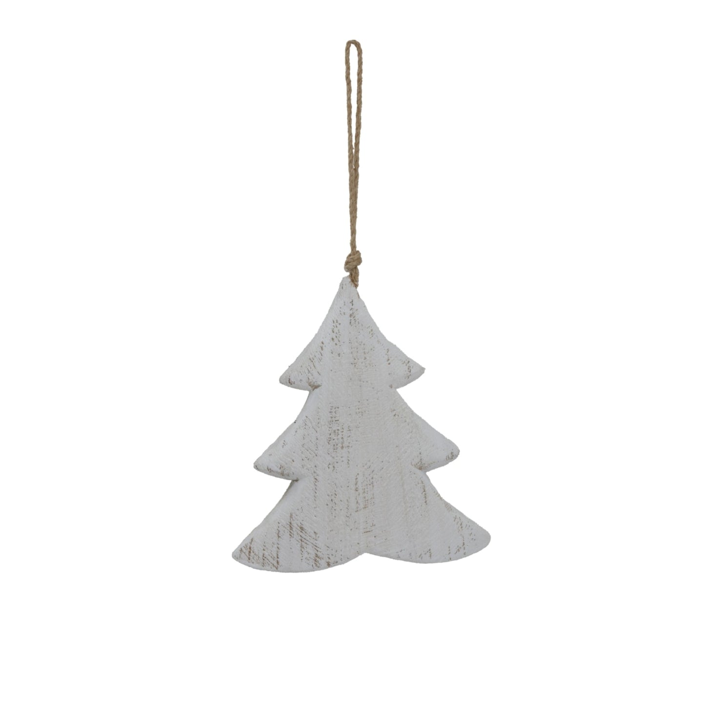 Large Whitewashed Rustic Hanging Tree Ornament Display - Darlington's Décor
