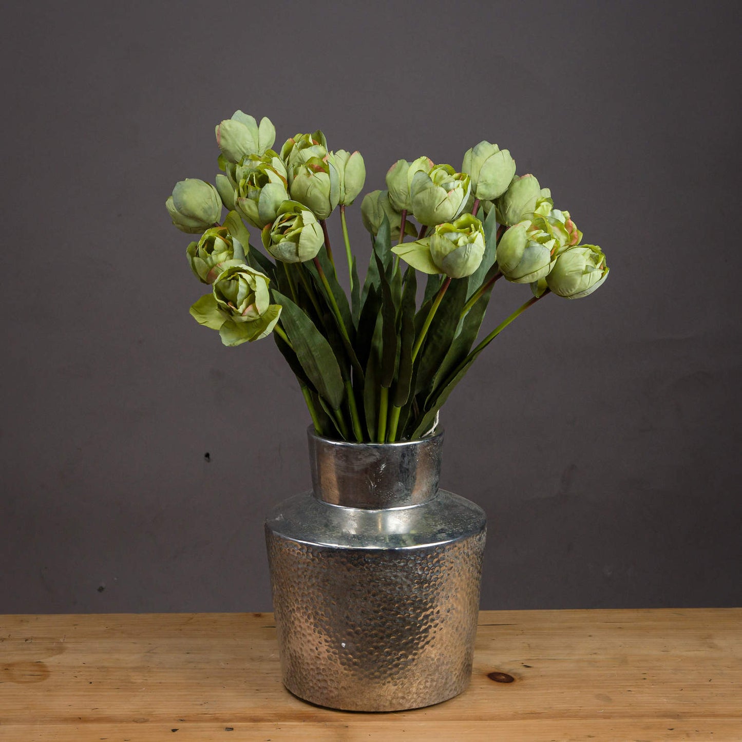 Lifelike Green Tulip for Year - Round Floral Arrangements - Darlington's Décor