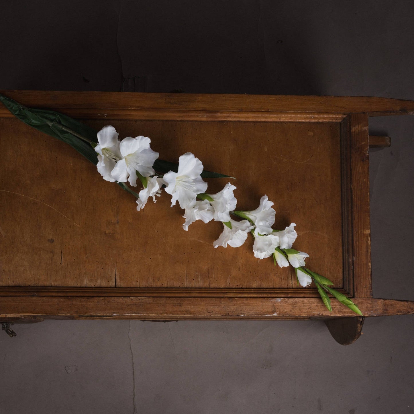 Lifelike White Gladioli Stems for Timeless Elegance - Darlington's Décor