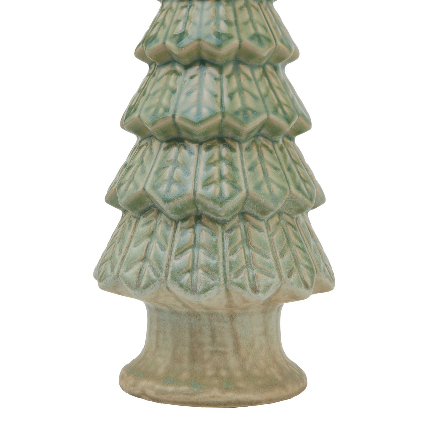 Light Green Ceramic Fir Tree With Base for Holiday Decor - Darlington's Décor