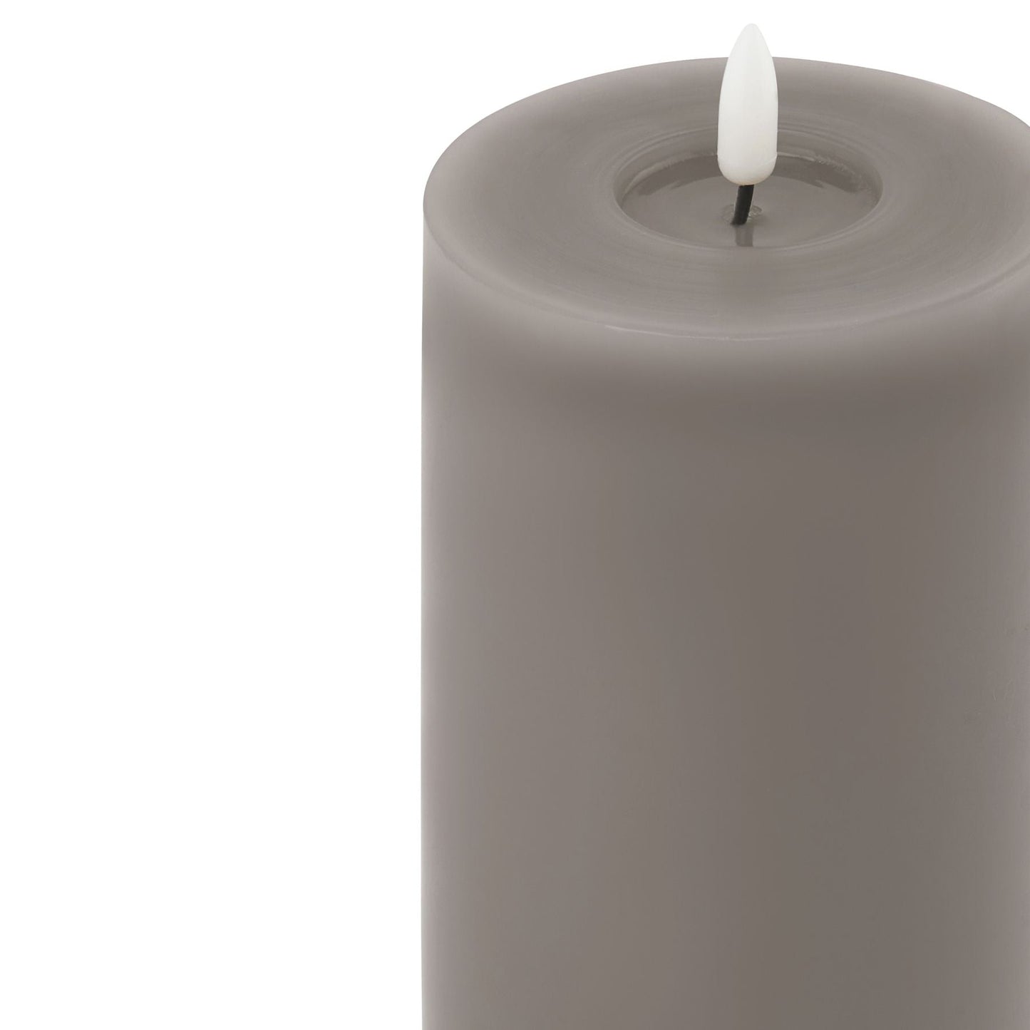 Luxe Collection Melt Effect 3.5x9 Grey LED Wax Candle - Darlington's Décor