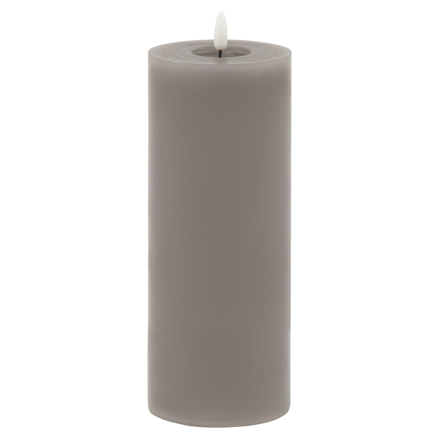 Luxe Collection Melt Effect 3.5x9 Grey LED Wax Candle - Darlington's Décor