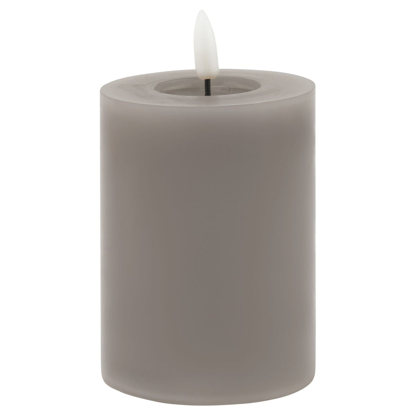 Luxe Collection Melt Effect 3x4 Grey LED Wax Candle - Darlington's Décor