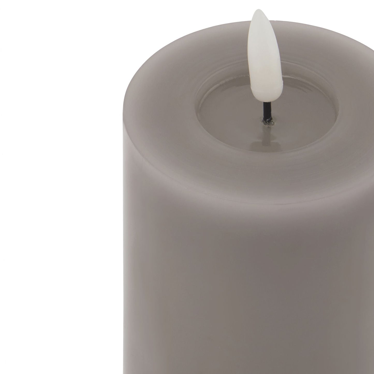 Luxe Collection Melt Effect 3x4 Grey LED Wax Candle - Darlington's Décor