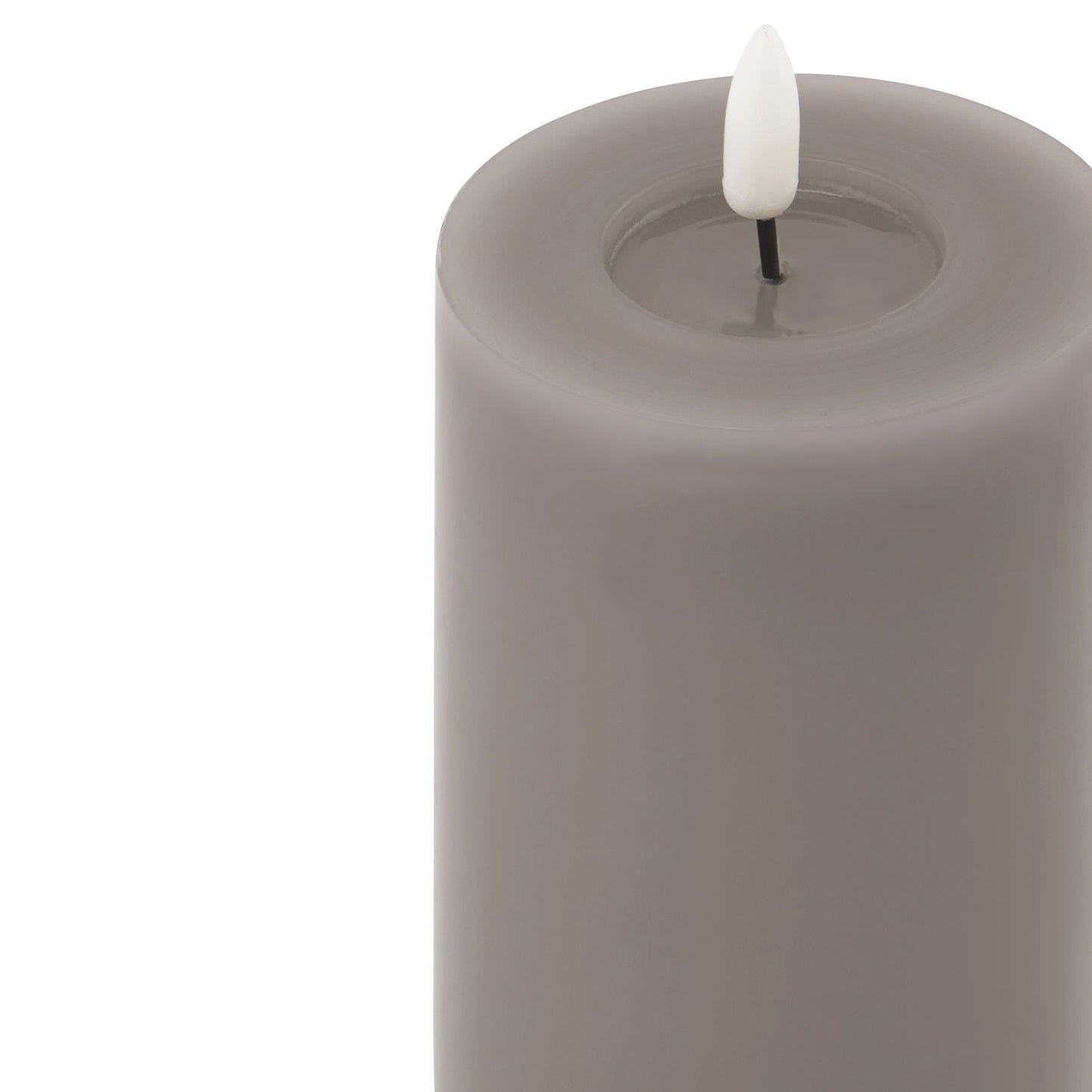 Luxe Collection Melt Effect 3x6 Grey LED Wax Candle - Darlington's Décor