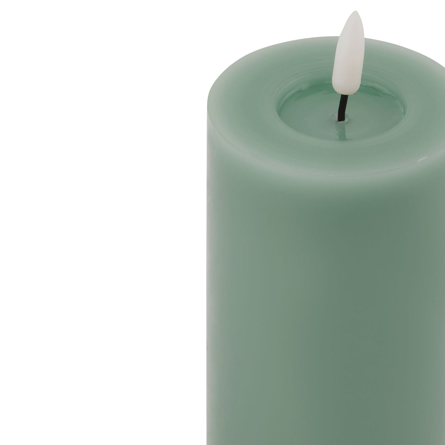 Luxe Collection Melt Effect 3x6 Sage LED Wax Candle - Darlington's Décor