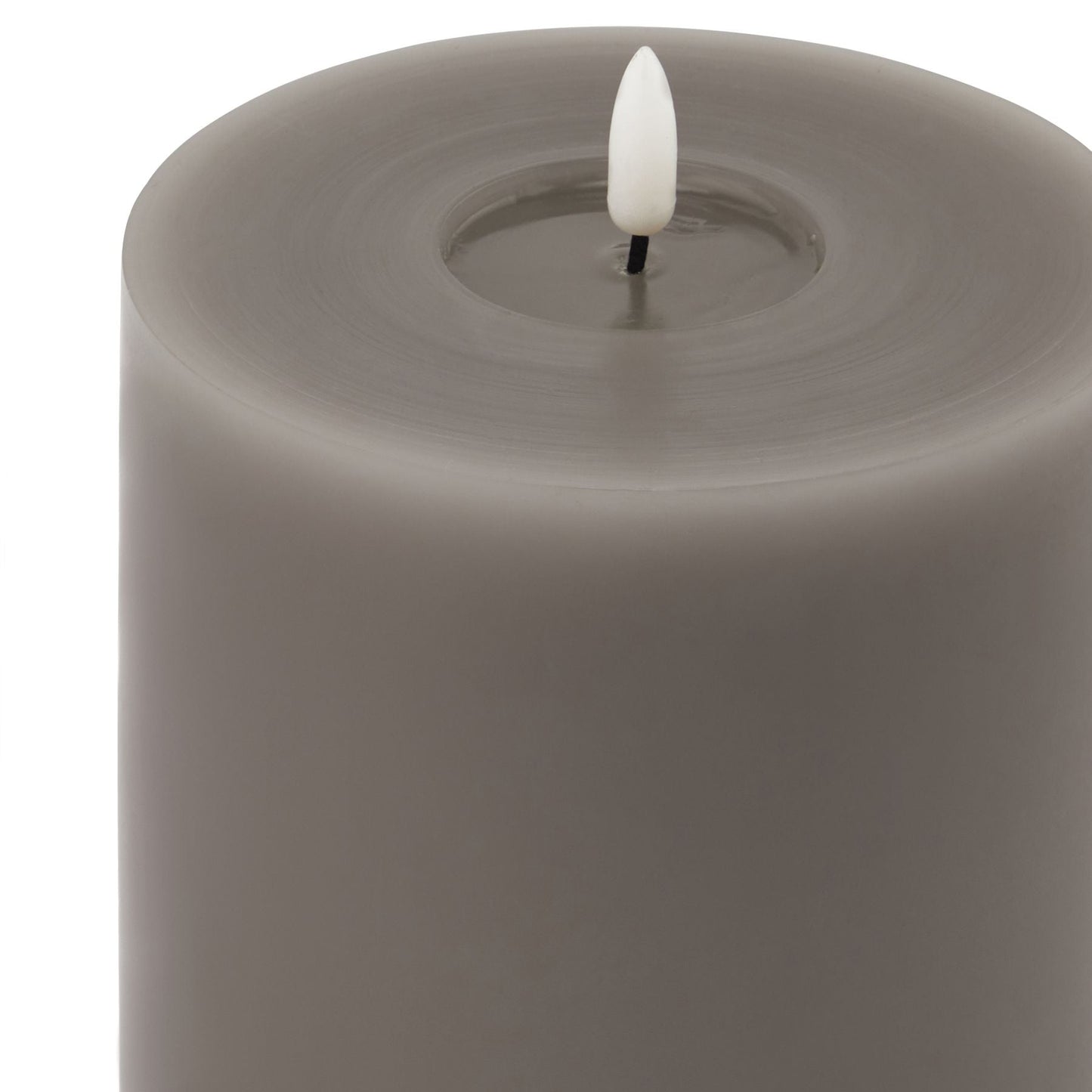 Luxe Collection Melt Effect 5x5 Grey LED Wax Candle - Darlington's Décor