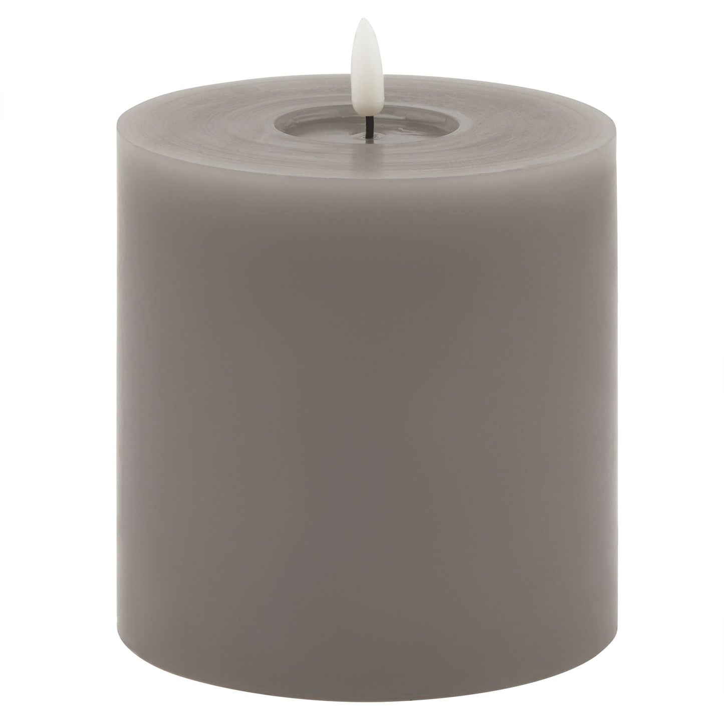 Luxe Collection Melt Effect 5x5 Grey LED Wax Candle - Darlington's Décor