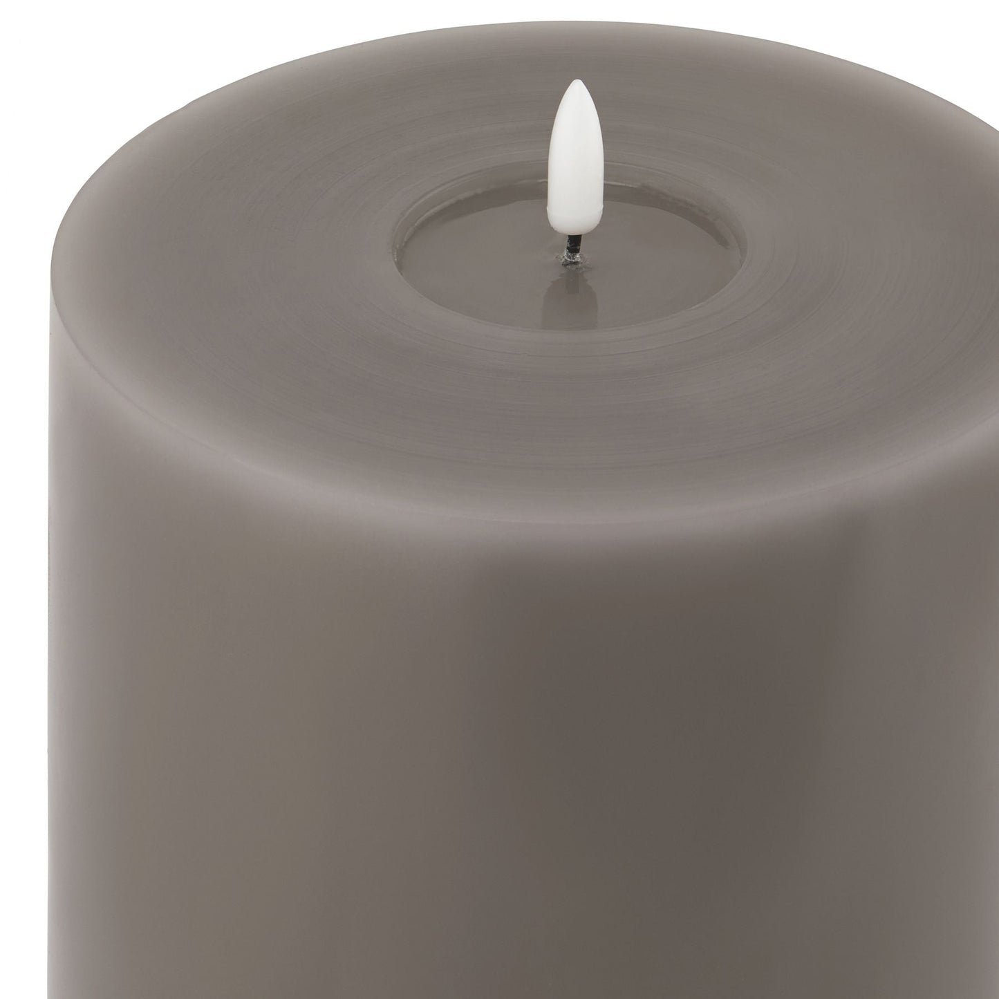 Luxe Collection Melt Effect 6x12 Grey LED Wax Candle - Darlington's Décor