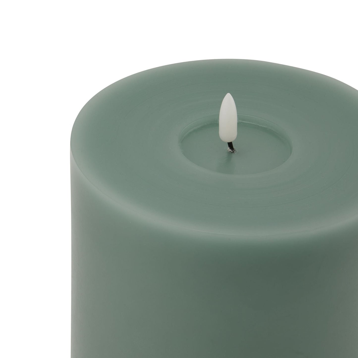 Luxe Collection Melt Effect 6x8 Sage LED Wax Candle Elegance - Darlington's Décor